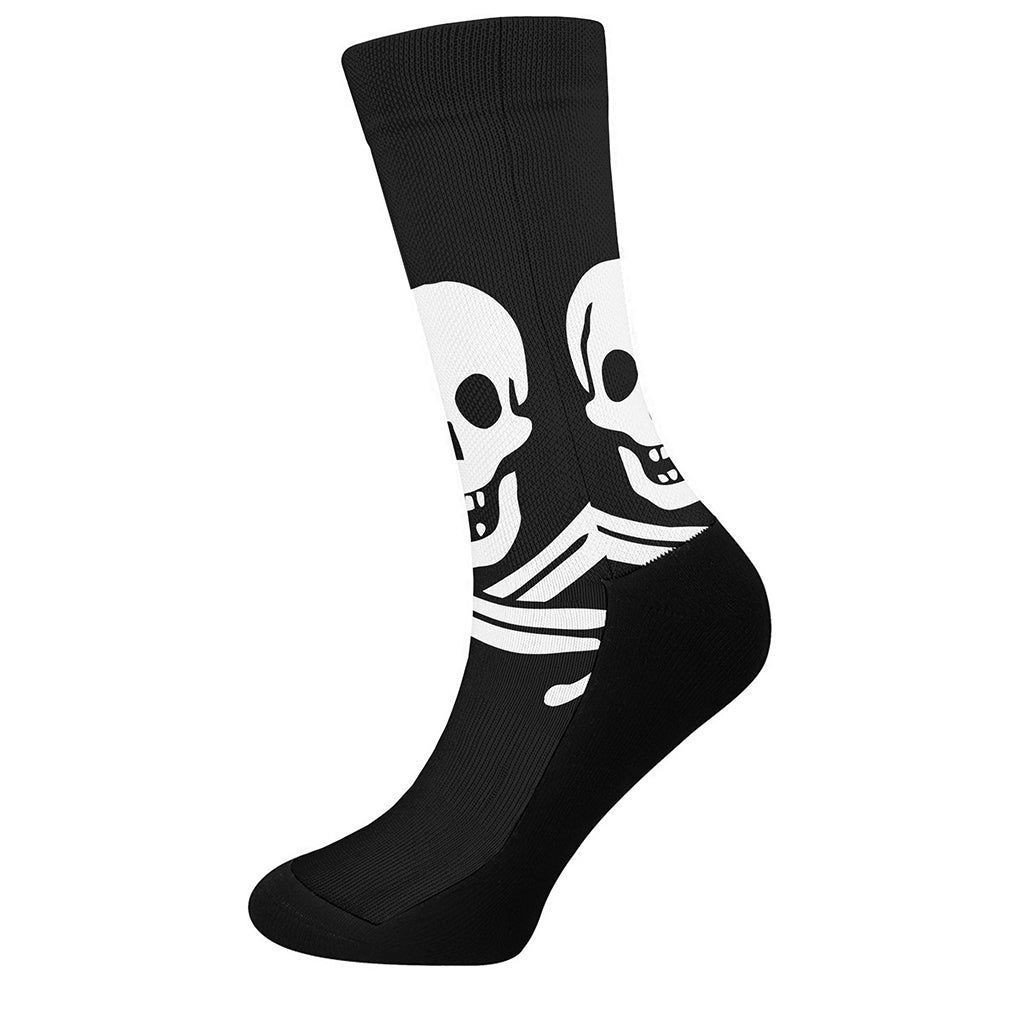 Calico Jack Pirate Flag Print Crew Socks