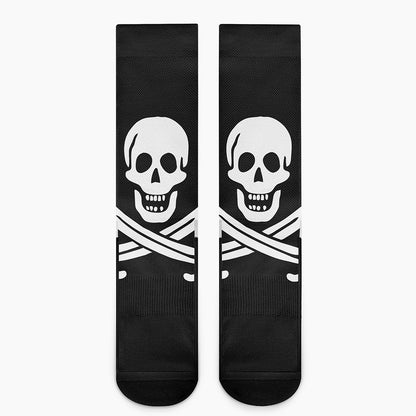 Calico Jack Pirate Flag Print Crew Socks
