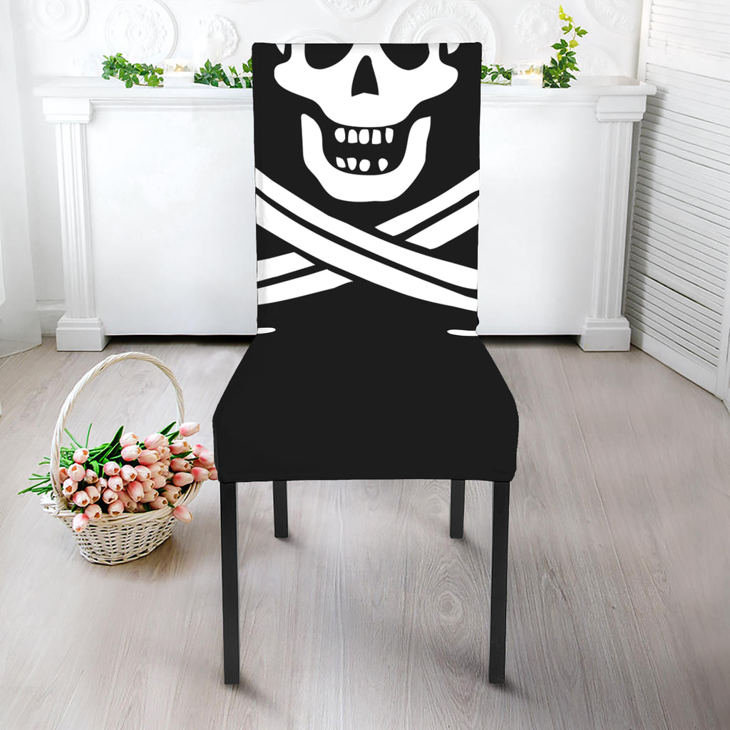 Calico Jack Pirate Flag Print Dining Chair Slipcover