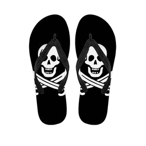 Calico Jack Pirate Flag Print Flip Flops