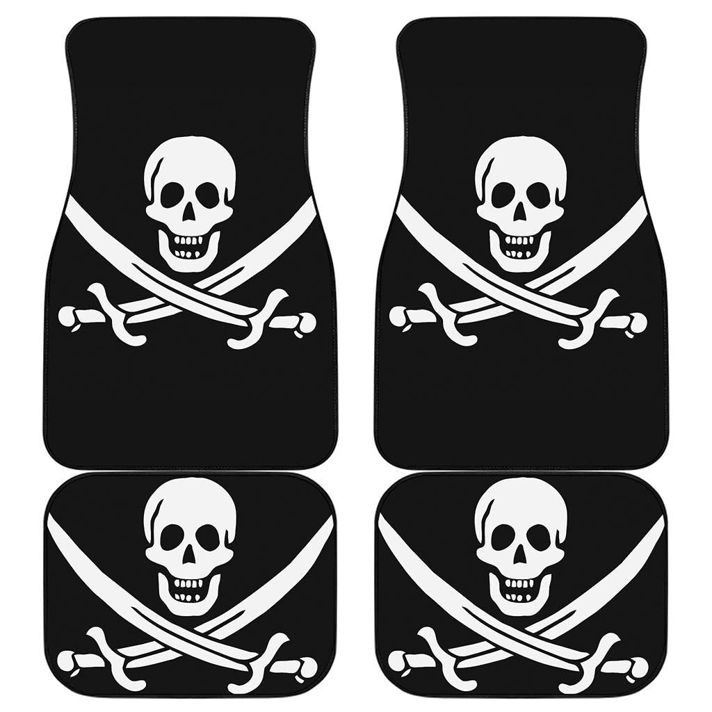 Calico Jack Pirate Flag Print Front and Back Car Floor Mats