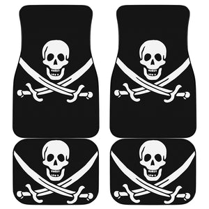 Calico Jack Pirate Flag Print Front and Back Car Floor Mats