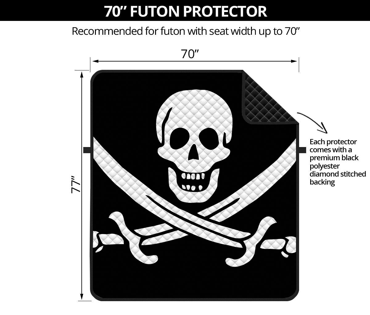 Calico Jack Pirate Flag Print Futon Protector