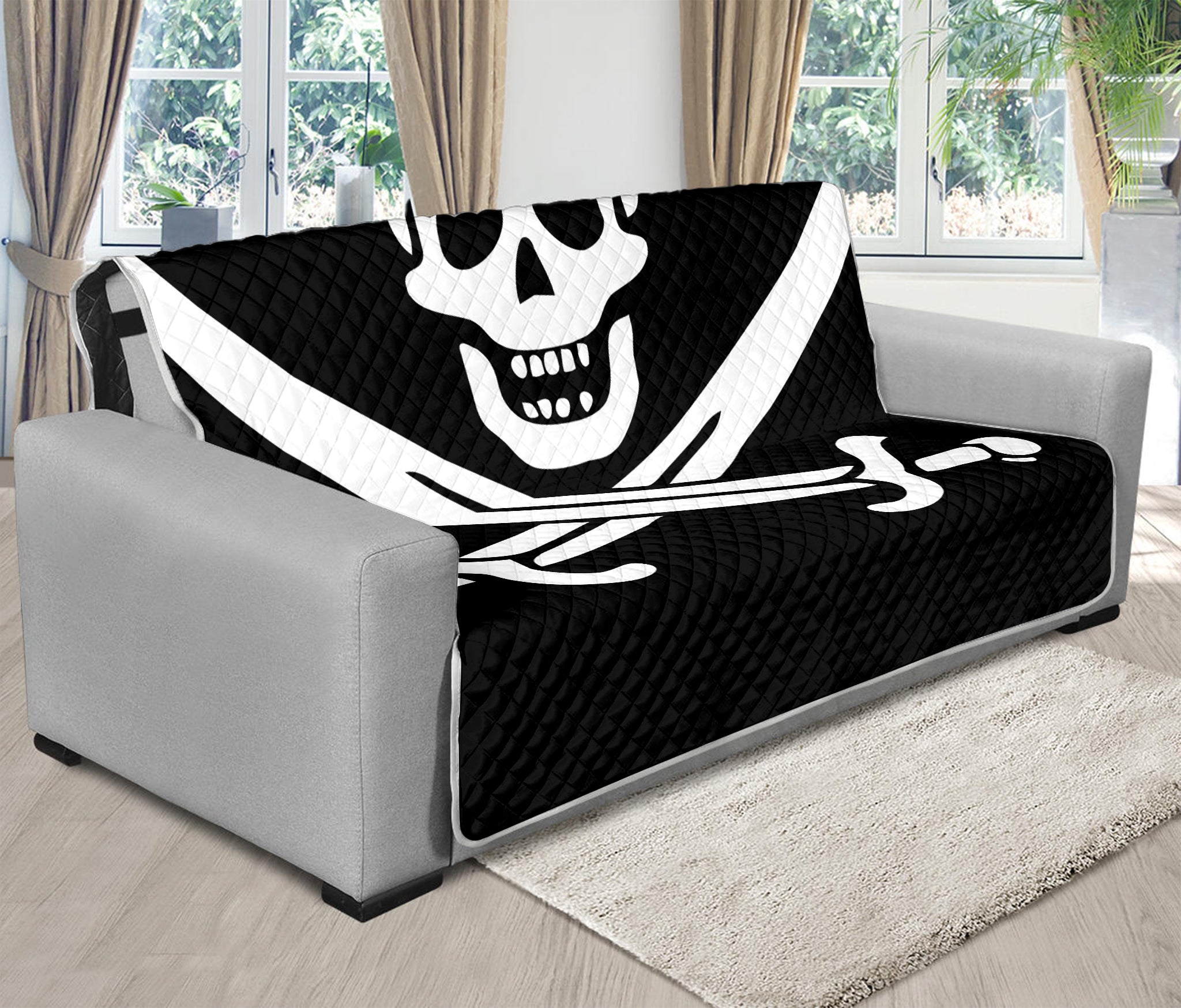 Calico Jack Pirate Flag Print Futon Protector