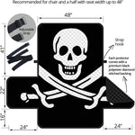 Calico Jack Pirate Flag Print Half Sofa Protector