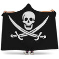 Calico Jack Pirate Flag Print Hooded Blanket