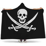 Calico Jack Pirate Flag Print Hooded Blanket