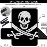 Calico Jack Pirate Flag Print Loveseat Protector