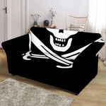 Calico Jack Pirate Flag Print Loveseat Slipcover