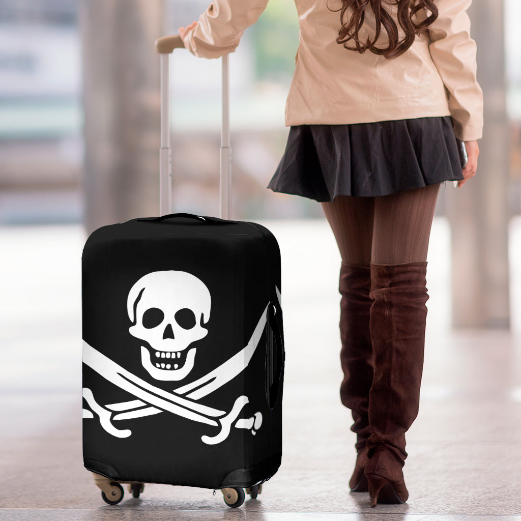 Calico Jack Pirate Flag Print Luggage Cover