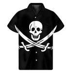 Calico Jack Pirate Flag Print Men's Short Sleeve Shirt
