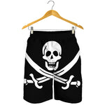Calico Jack Pirate Flag Print Men's Shorts