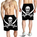 Calico Jack Pirate Flag Print Men's Shorts