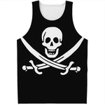 Calico Jack Pirate Flag Print Men's Tank Top
