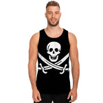 Calico Jack Pirate Flag Print Men's Tank Top