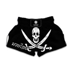 Calico Jack Pirate Flag Print Muay Thai Boxing Shorts