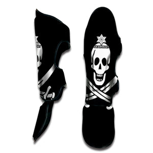 Calico Jack Pirate Flag Print Muay Thai Shin Guard