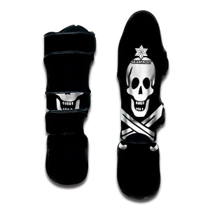 Calico Jack Pirate Flag Print Muay Thai Shin Guard