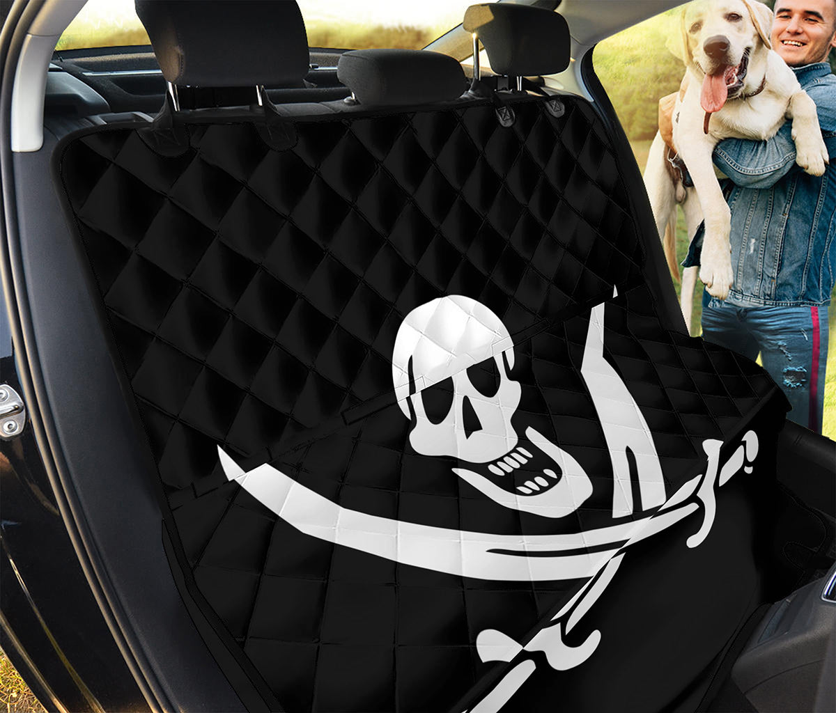 Calico Jack Pirate Flag Print Pet Car Back Seat Cover