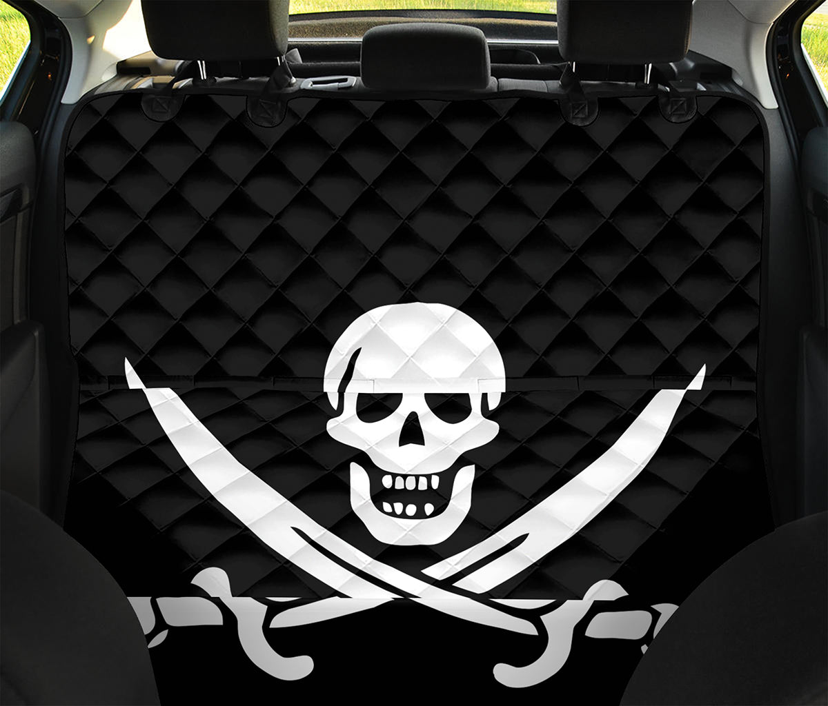Calico Jack Pirate Flag Print Pet Car Back Seat Cover