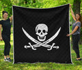 Calico Jack Pirate Flag Print Quilt