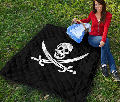 Calico Jack Pirate Flag Print Quilt