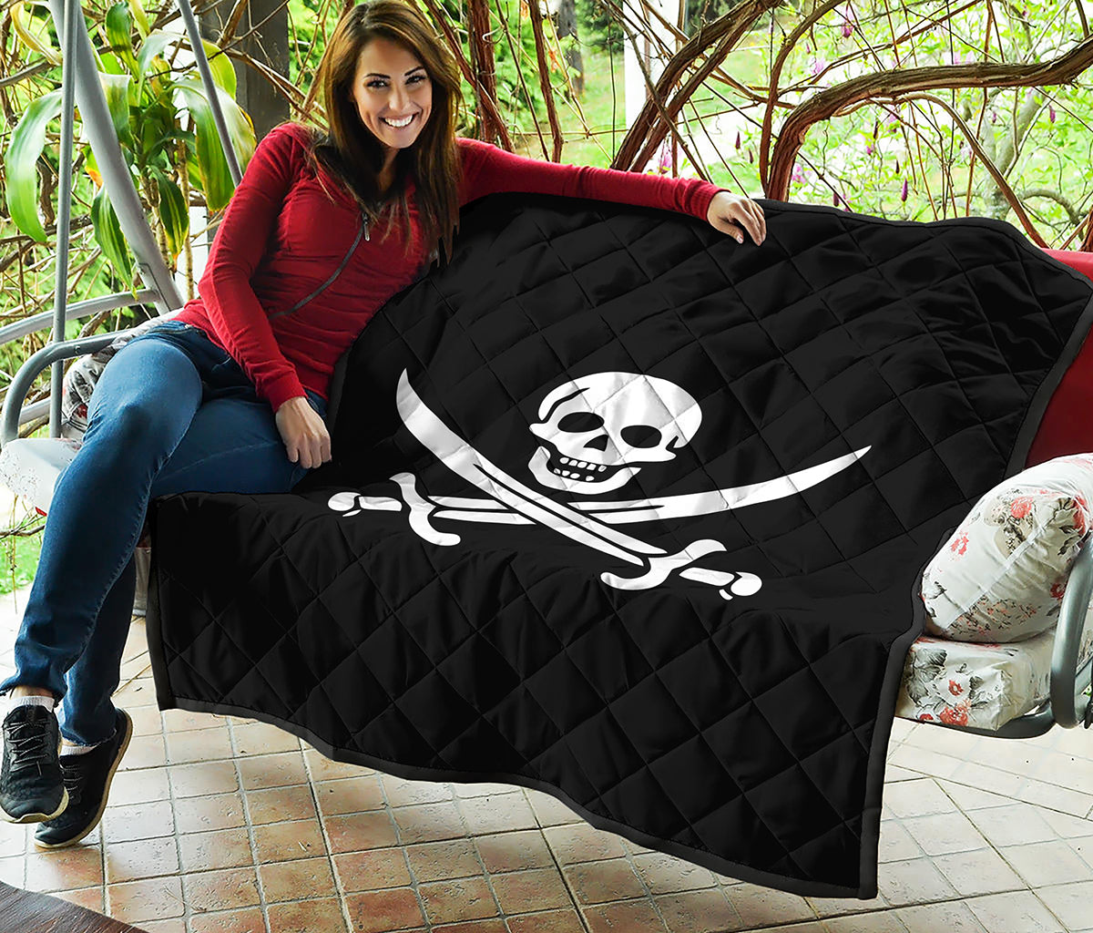 Calico Jack Pirate Flag Print Quilt