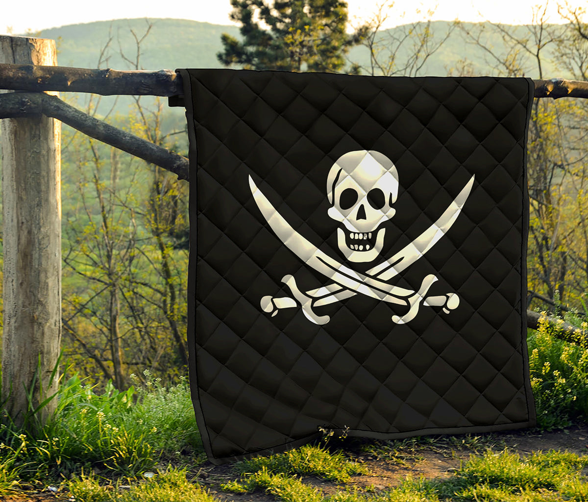 Calico Jack Pirate Flag Print Quilt