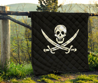 Calico Jack Pirate Flag Print Quilt
