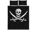 Calico Jack Pirate Flag Print Quilt Bed Set
