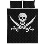 Calico Jack Pirate Flag Print Quilt Bed Set