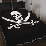 Calico Jack Pirate Flag Print Quilt Bed Set