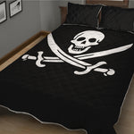 Calico Jack Pirate Flag Print Quilt Bed Set