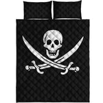 Calico Jack Pirate Flag Print Quilt Bed Set