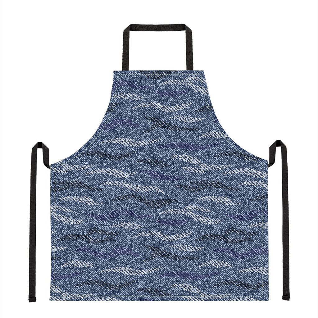 Camo Denim Jeans Pattern Print Apron