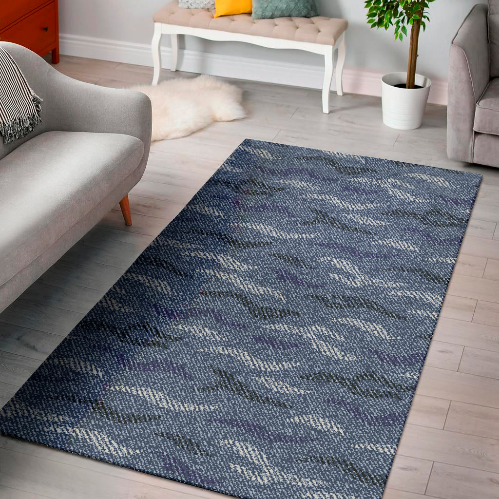 Camo Denim Jeans Pattern Print Area Rug