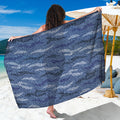 Camo Denim Jeans Pattern Print Beach Sarong Wrap