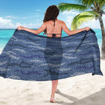 Camo Denim Jeans Pattern Print Beach Sarong Wrap
