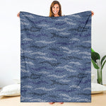 Camo Denim Jeans Pattern Print Blanket