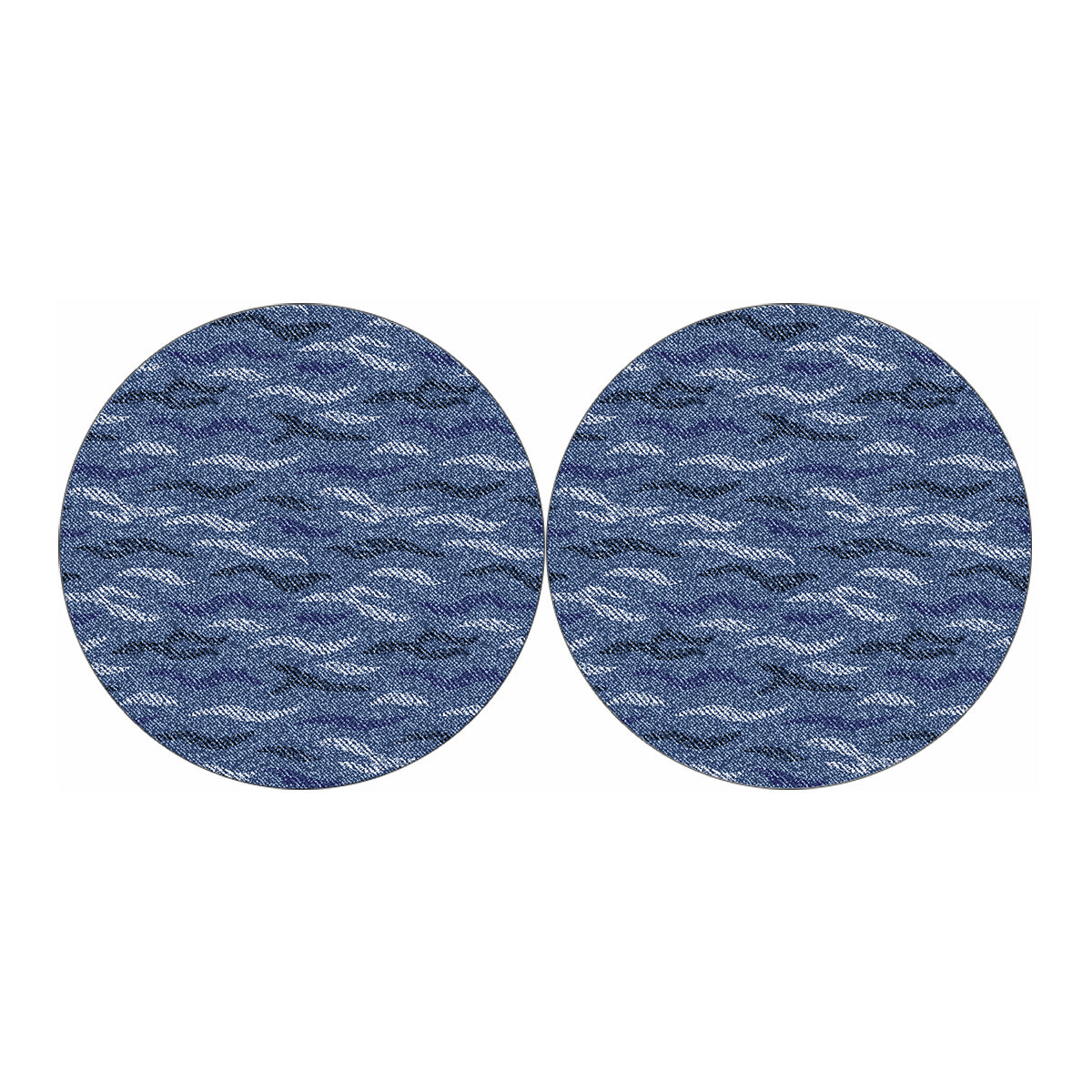 Camo Denim Jeans Pattern Print Car Coasters