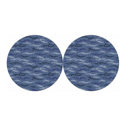 Camo Denim Jeans Pattern Print Car Coasters