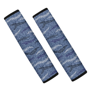 Camo Denim Jeans Pattern Print Car Seat Belt Covers