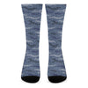 Camo Denim Jeans Pattern Print Crew Socks