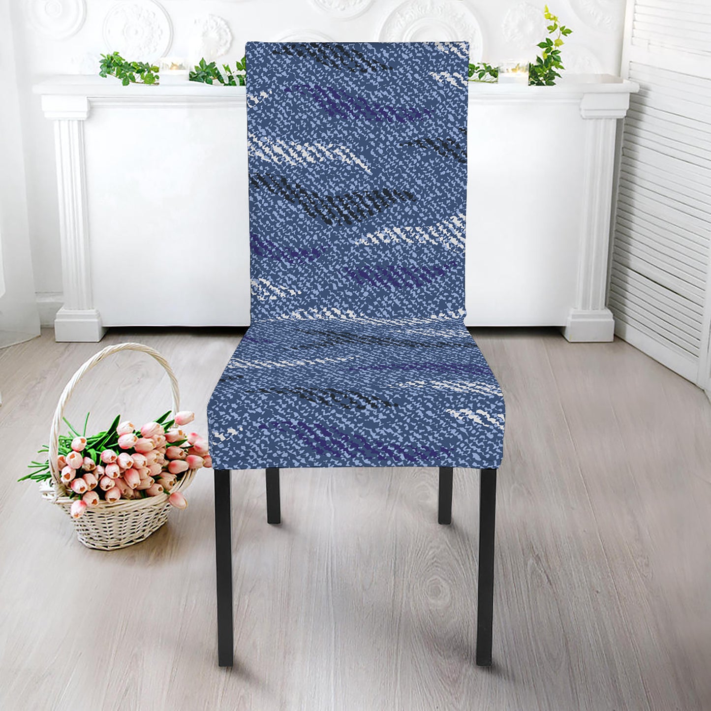 Camo Denim Jeans Pattern Print Dining Chair Slipcover