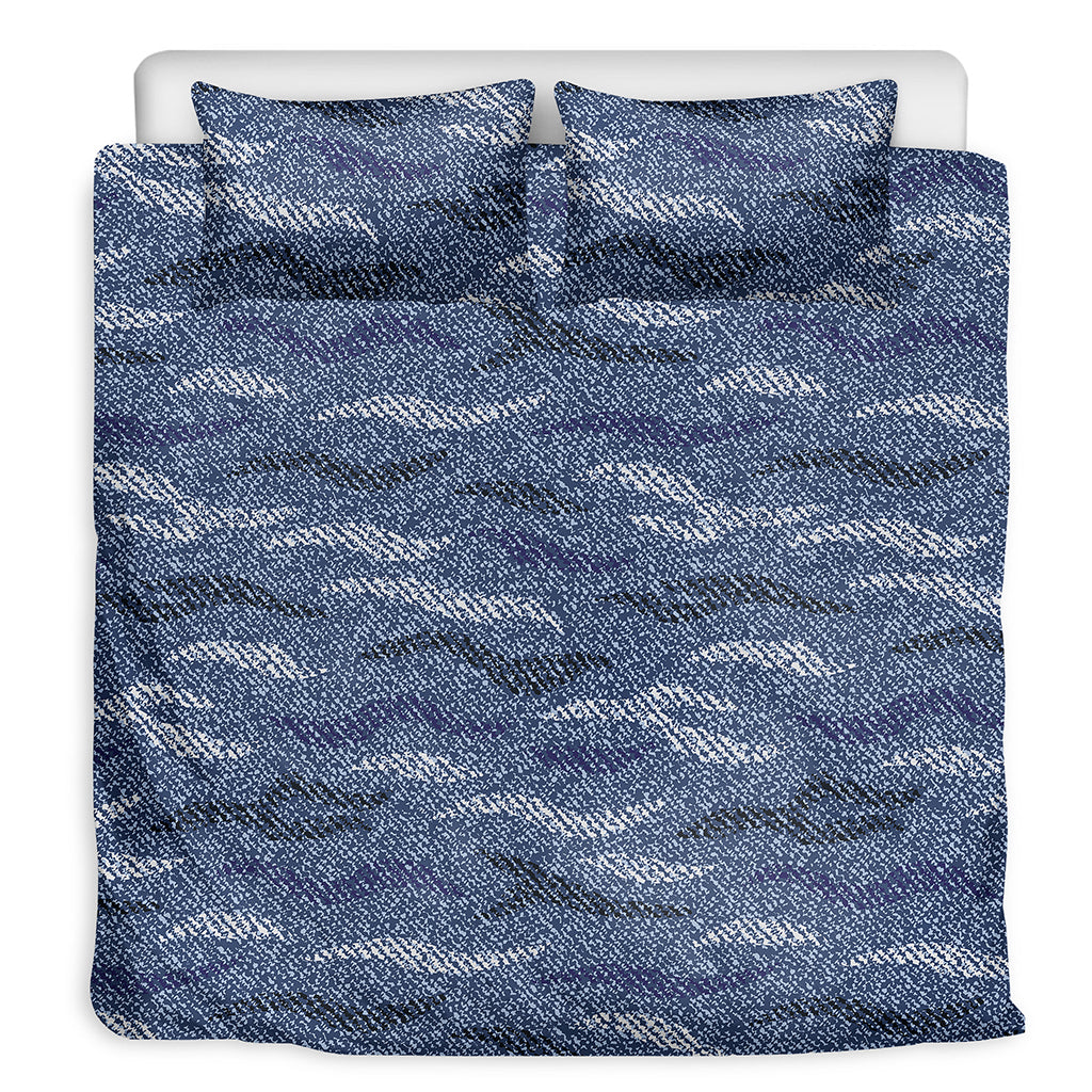 Camo Denim Jeans Pattern Print Duvet Cover Bedding Set