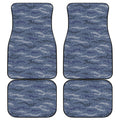 Camo Denim Jeans Pattern Print Front and Back Car Floor Mats