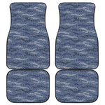 Camo Denim Jeans Pattern Print Front and Back Car Floor Mats