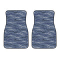 Camo Denim Jeans Pattern Print Front Car Floor Mats
