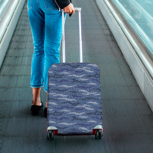 Camo Denim Jeans Pattern Print Luggage Cover