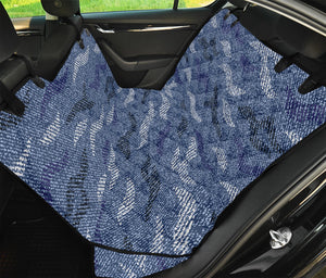 Camo Denim Jeans Pattern Print Pet Car Back Seat Cover